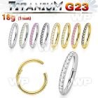 h3i3x3ep titanium hinged segment clicker 18g outward cz