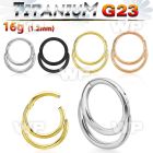 h3i3xt titanium hinged segment clicker 16g double rings