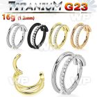 h3i3xzs titanium hinged segment clicker 16g double hoop cnc