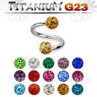 h3mda0 g23 titanium spiral 1 6mm 4mm ball ferido glue crystals helix piercing