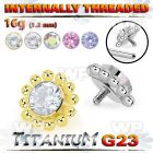 h3xgy8u titanium flower shape top colored cz plain balls