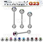 h446 g23 titanium tongue bar 1 6mm 6mm press fit jewel ball tongue piercing