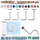 h4b209p g23 titanium nose screw spirals 0 8mm 1 5mm press fit nose piercing