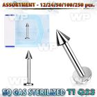 h4b20le g23 titanium labret stud 1 2mm 3mm cone length 1 4 to lower lip piercing