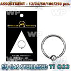 h4b20lt g23 titanium captive bead ring 1mm 3mm ball ear lobe piercing