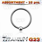 h4b2epy g23 titanium captive bead ring 1 2mm 3mm ball ear lobe piercing