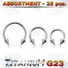 h4b2kz g23 titanium cbr horseshoe 1 2mm 3mm cones belly piercing