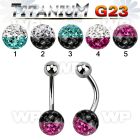 h4udatw g23 titanium belly ring 5mm top titanium ball an 8mm belly piercing
