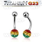 h4udaya g23 titanium belly ring 5mm top titanium ball 6mm multi belly piercing