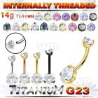 h4ug3x0 titanium bananabell 14g clear cz internal