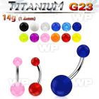 h4uhq g23 titanium belly ring 5 8mm acrylic uv ball belly piercing