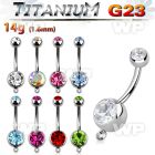 h4uk6ix g23 titanium belly ring 8mm 5mm press fit jewel ball belly piercing