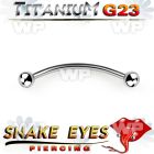 h4uw4b titanium g23 snake eye piercing banana 3mm balls