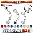 h4uwc4z8 titanium internal brow bananabell 3mm crystal balls