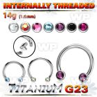 h64d48x titanium horseshoe circular bar flat back crystals