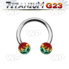 h64dasa g23 titanium cbr horseshoe 1 6mm 5mm multi crystal ball belly piercing