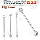 h8u14 g23 titanium industrial barbell 1 6mm 5mm ball 