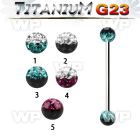 h8udasw g23 titanium industrial barbell 1 6mm 5mm multi crystal 