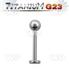 hb403 g23 titanium labret stud 1 2mm 4mm ball lower lip piercing