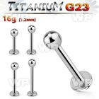 hb44z g23 titanium labret stud 1 2mm 3mm ball lower lip piercing