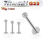 hb4ks g23 titanium labret stud 1 2mm 2 5mm ball lower lip piercing