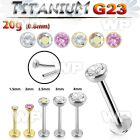 hb4m83gkp titanium labret stud 20g threadless press fit top