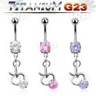 hj61gzl0 g23 titanium belly ring small dangling apple shapecz belly piercing