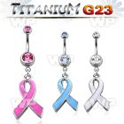 hj61spe g23 titanium belly ring dangling ribbon design belly piercing