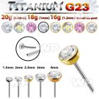 hm8ug titanium threadless press fit top bezel setting cz