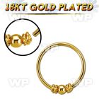 hr11rg gold plated silver seamless nose hoop w balinese wire
