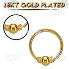 hr17rg gold plated silver seamless nose hoop w a balinese wire