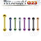 hr44w4 ion plated g23 titanium eyebrow or helix barbell 1 2mm eyebrow piercing