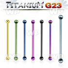 hr8u40 ion plated g23 titanium industrial barbell 1 6mm 4mm bal 
