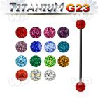 hr8udas ion plated g23 titanium industrial barbell 1 6mm 5mm bal 
