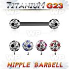hrumdas7 ion plated g23 titanium nipple barbell 1 6mm 5mm ball nipple piercing