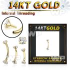 i4ug8 14kt gold brow bananabell cz internal