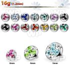 iafrd 5mm steel dermal anchor top w tri star multi crystal