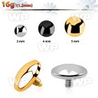 iag flat dome shaped steel dermal anchor top part