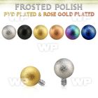 idfo4s 4mm frosted steel ball shaped dermal anchor top part