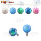 idop4s 4mm syntetic opal ball shaped dermal anchor top part