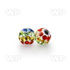 ijday 6mm ball ferido glued multi crystals in rainbow gay pride 