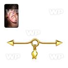 incntd16 anodized steel industrial loop barbell lightning symbol