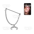 indsd5 steel industrial barbell w dangling french mustache
