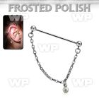 indsdfo1 steel industrial barbell w dangling frosted steel ball