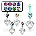 j12sls ion plated steel belly ring upper 5mm plain ball 8mm belly piercing