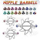jcumepz sun shaped nipple shield surgical steel barbell 1 6mm nipple piercing