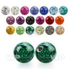 jdat 8mm multi crystal ball epoxy cover 1 6mm threading belly piercing