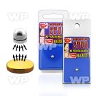 ji40 4mm surgical steel half ball magna stud belly piercing