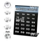 jitz board with 5mm to 7mm round c ear crystal magnetic ear belly piercing