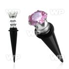 jqrmgy black acrylic magnetic fake cheater taper o ring s roun belly piercing